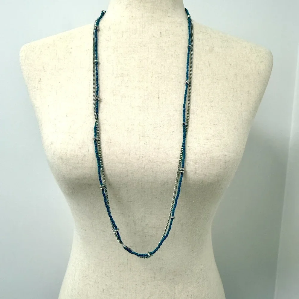 Lia Sophia Set of 2 Detachable Necklaces w/Infinite Clasp Silver Tone NWT